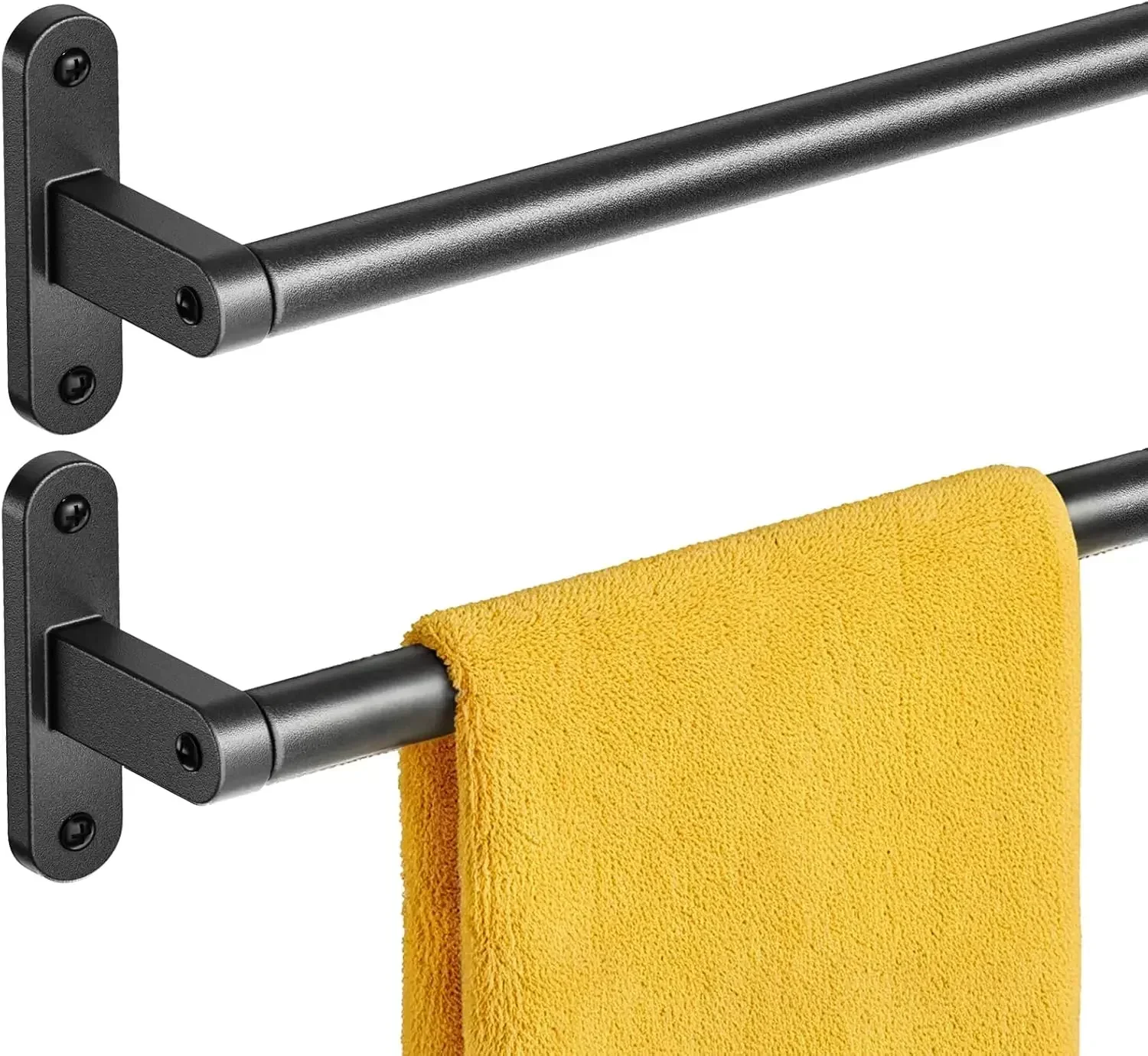 Home Essentials Bathroom Rack - Portasciugamani nero opaco per bagno -