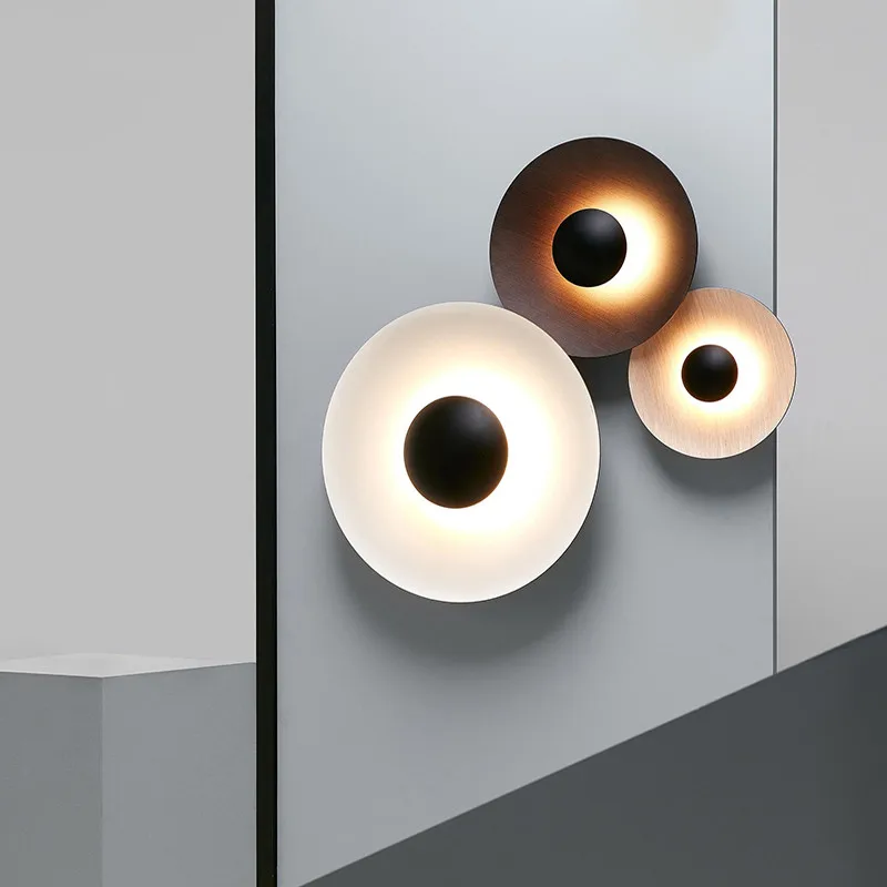 Home Bathroom Lighting Design - Lampada da parete rotonda nordica a
