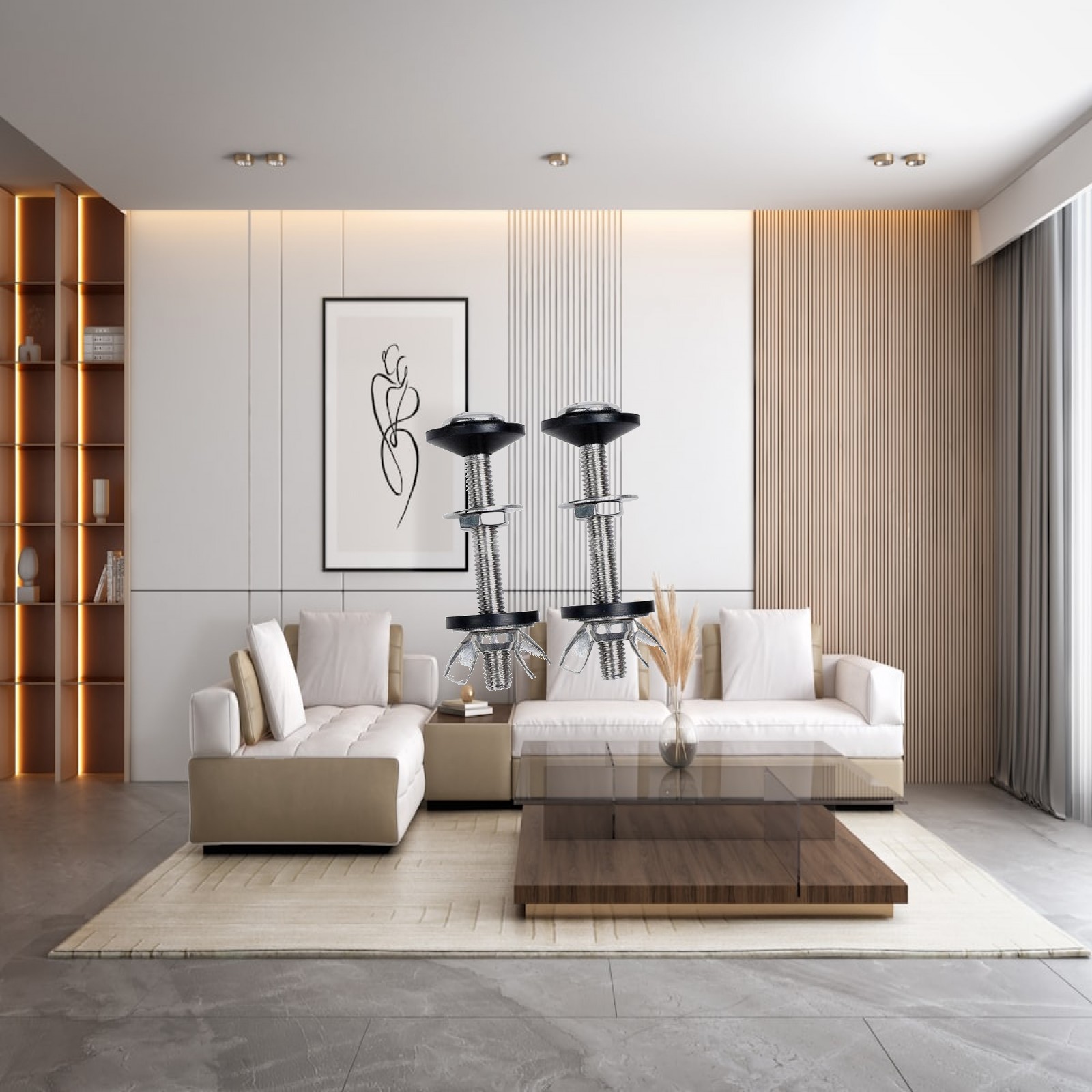 Home Bathroom Fittings - Kit di viti e dadi per