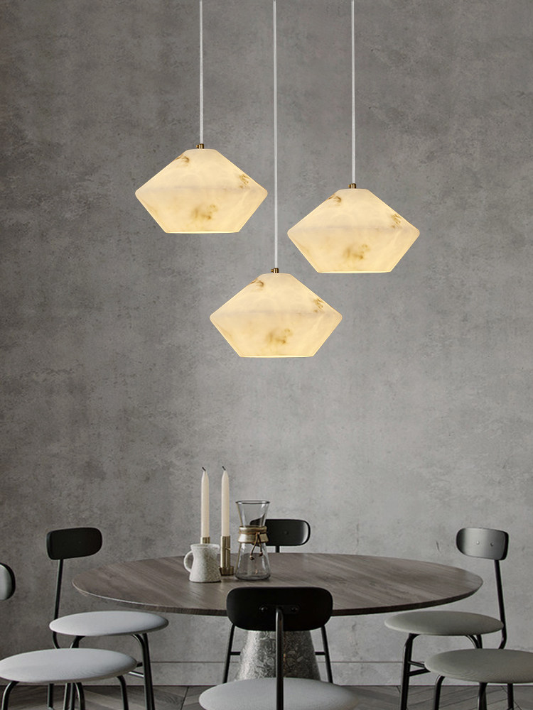 Home Bathroom Lighting Design - Lampada a Sospensione Moderna in Pietra