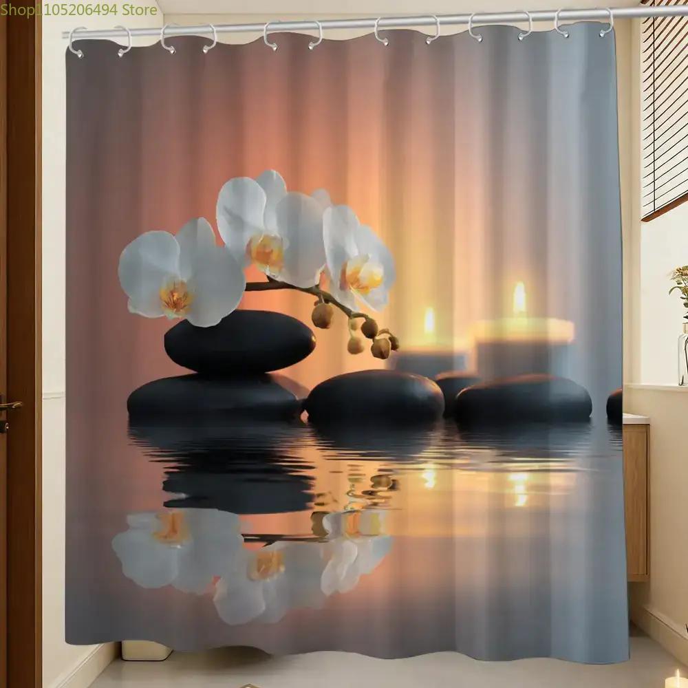 Home Bathroom Spa Ideas - Tenda da doccia Zen Orchid and