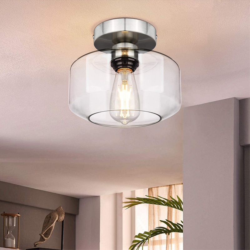 Home Bathroom Design Simple - Lampade a Soffitto in Vetro Moderne