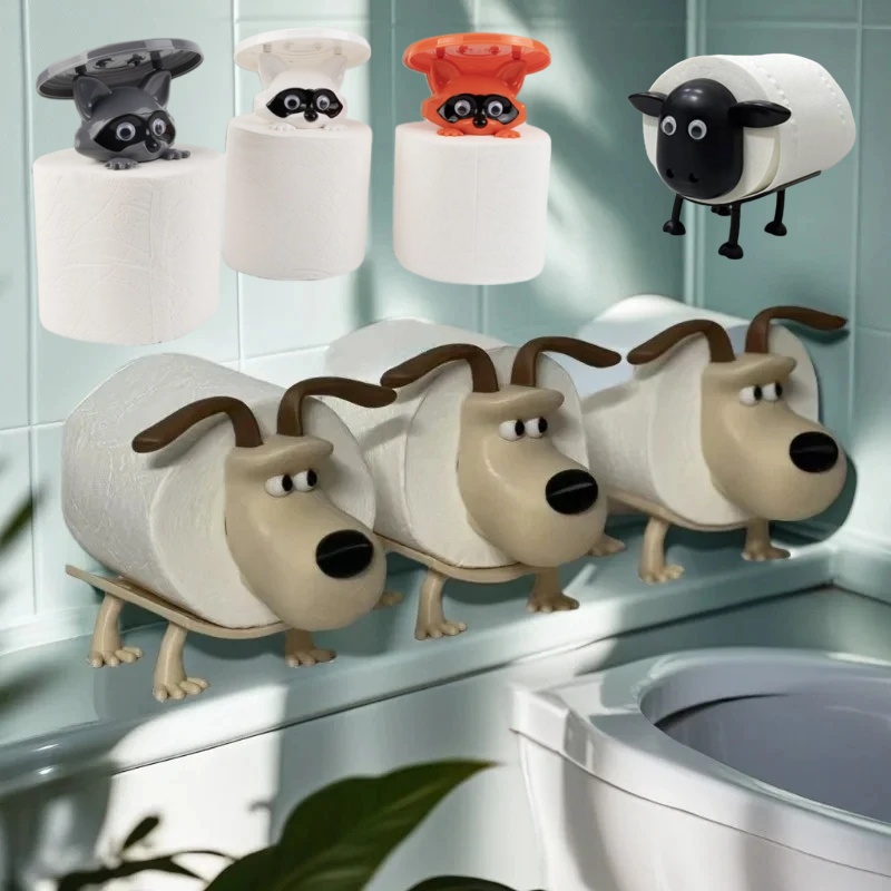 Zara Home Bathroom Accessories - Divertente cane procione pecora porta carta