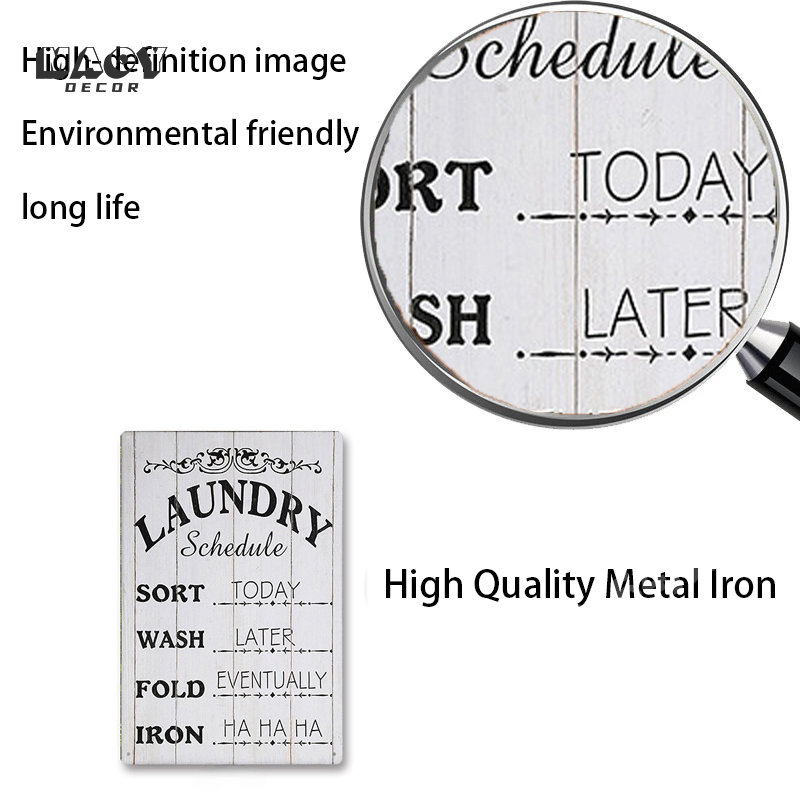 Targa in Metallo con Slogan, D - Home Bathroom Sign recensione e prezzo