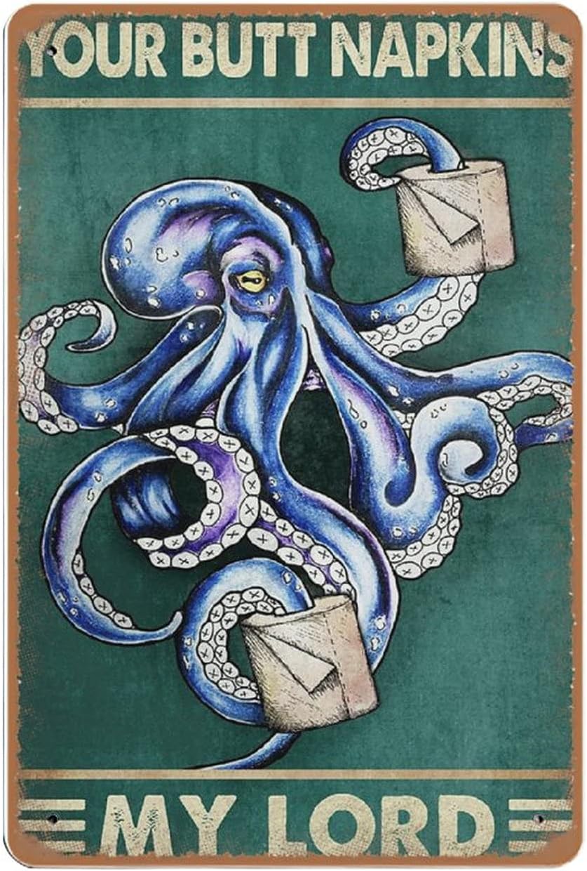 Dreacoss Octopus Vintage Tin S - Home Bathroom Sign recensione e prezzo