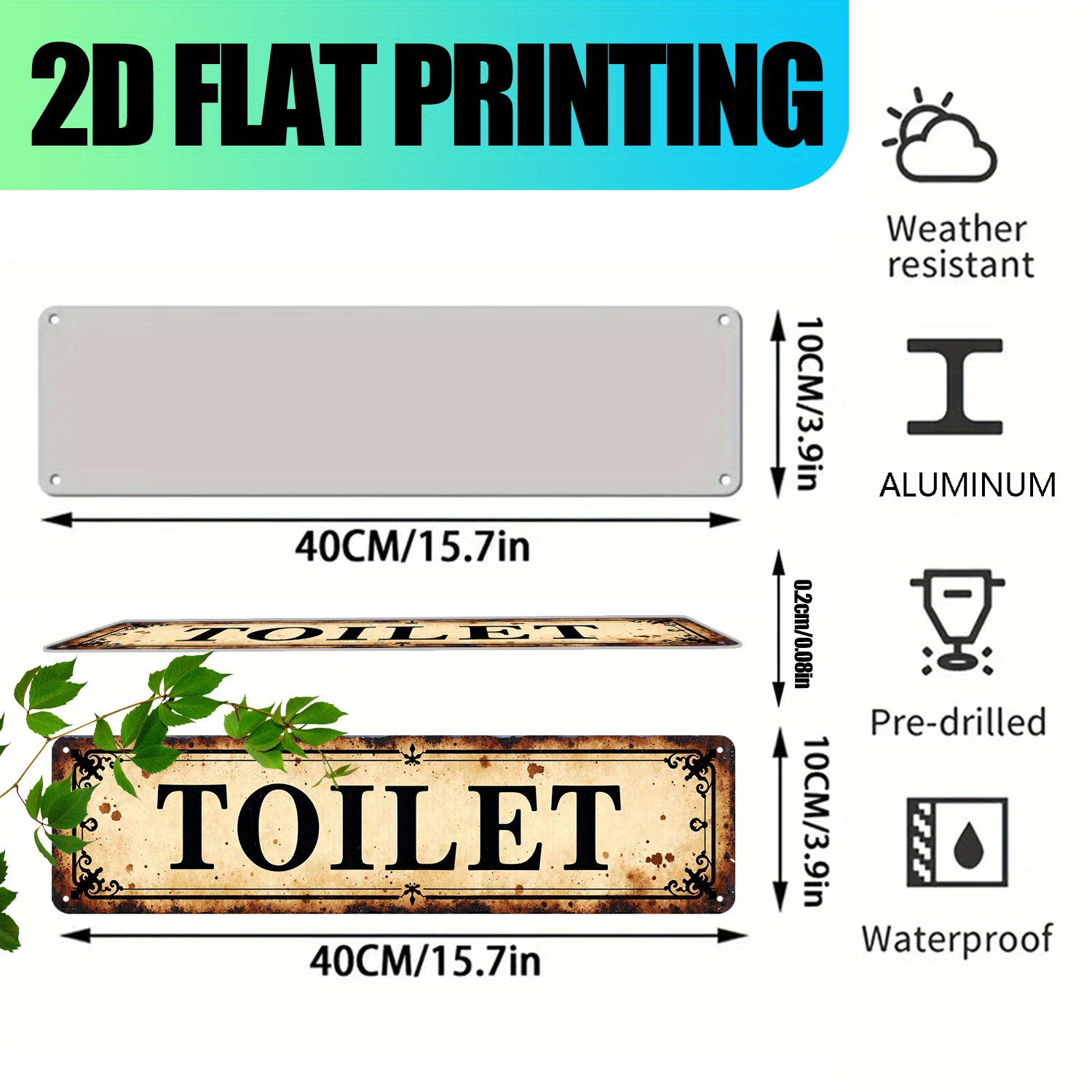 Targa da parete piatta 2D in a - Home Bathroom Sign recensione e prezzo